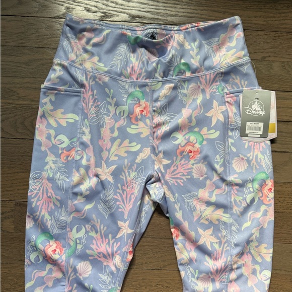 NWT Disney - Ariel / Little Mermaid Shorts with Vibrant Floral Design - Picture 3 of 3